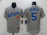 Dodgers 5 Corey Seager Gray 2020 Nike Flexbase Jersey,baseball caps,new era cap wholesale,wholesale hats